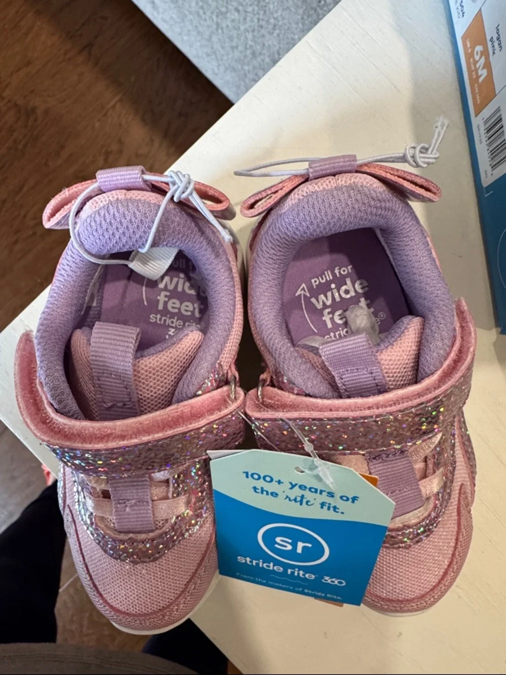 Stride Rite Pink Glitter Light-Up Kids Sneakers